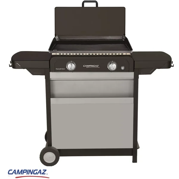 Plancha gaz CAMPINGAZ BLUE FLAME EXLD 2 brûleurs sur chariot, 60x40 cm