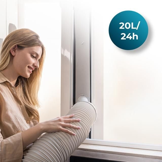 ForceClima 7100 Soundless Climatiseur portable 7000 BTU avec technologie Soundless qui offre un fonctionnement plus silencieux et une télécommande pour un confort total. – Image 8