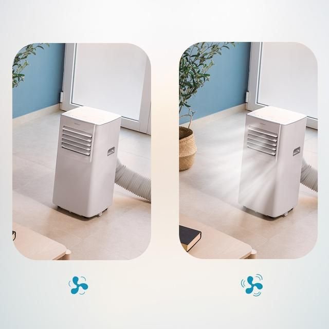 ForceClima 7100 Soundless Climatiseur portable 7000 BTU avec technologie Soundless qui offre un fonctionnement plus silencieux et une télécommande pour un confort total. – Image 9